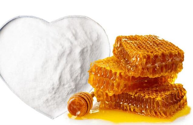 jedlá soda a med na plísně nehtů na nohou